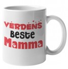 Kaffekrus Verdens Beste Mamma med personlig navn på baksiden thumbnail