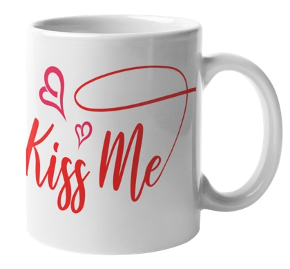 Kaffekopp - Kiss Me - Med personlig navn på