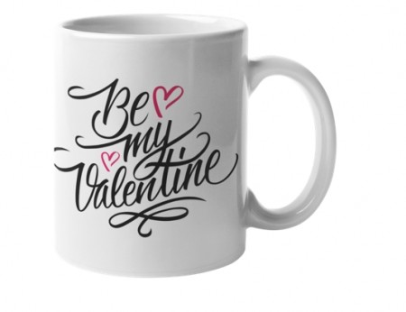 Kaffekopp - Be My Valentine - med personlig navn